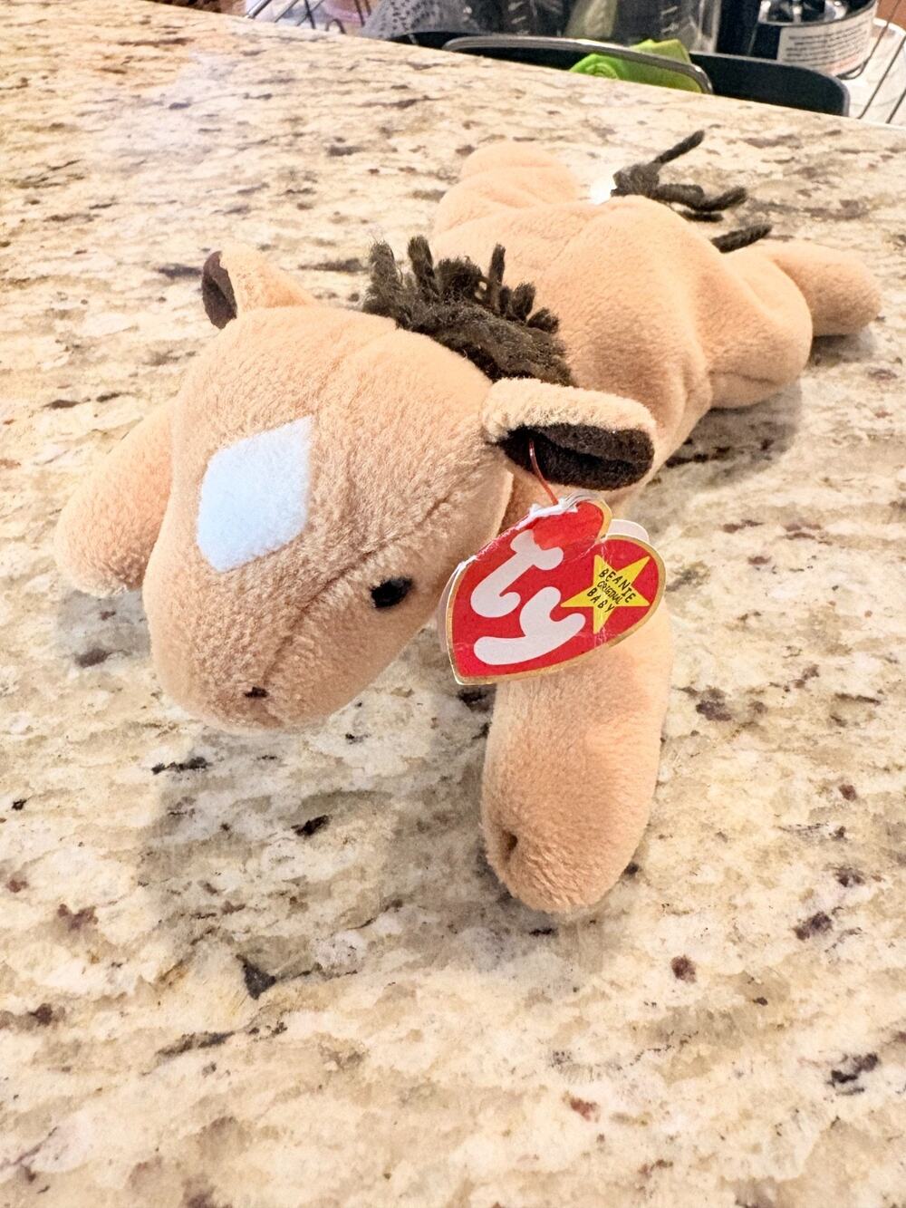 Rare TY Beanie Baby 1995 Derby The Horse w/ Multiple Tag Errors